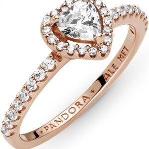Pandora Rose Gold raised heart ring